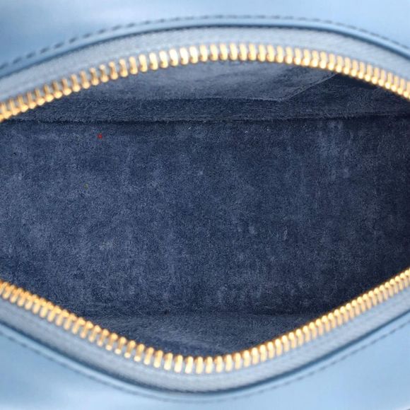 Celine Triomphe Oval Crossbody Bag Leather Blue - Picture 6 of 8